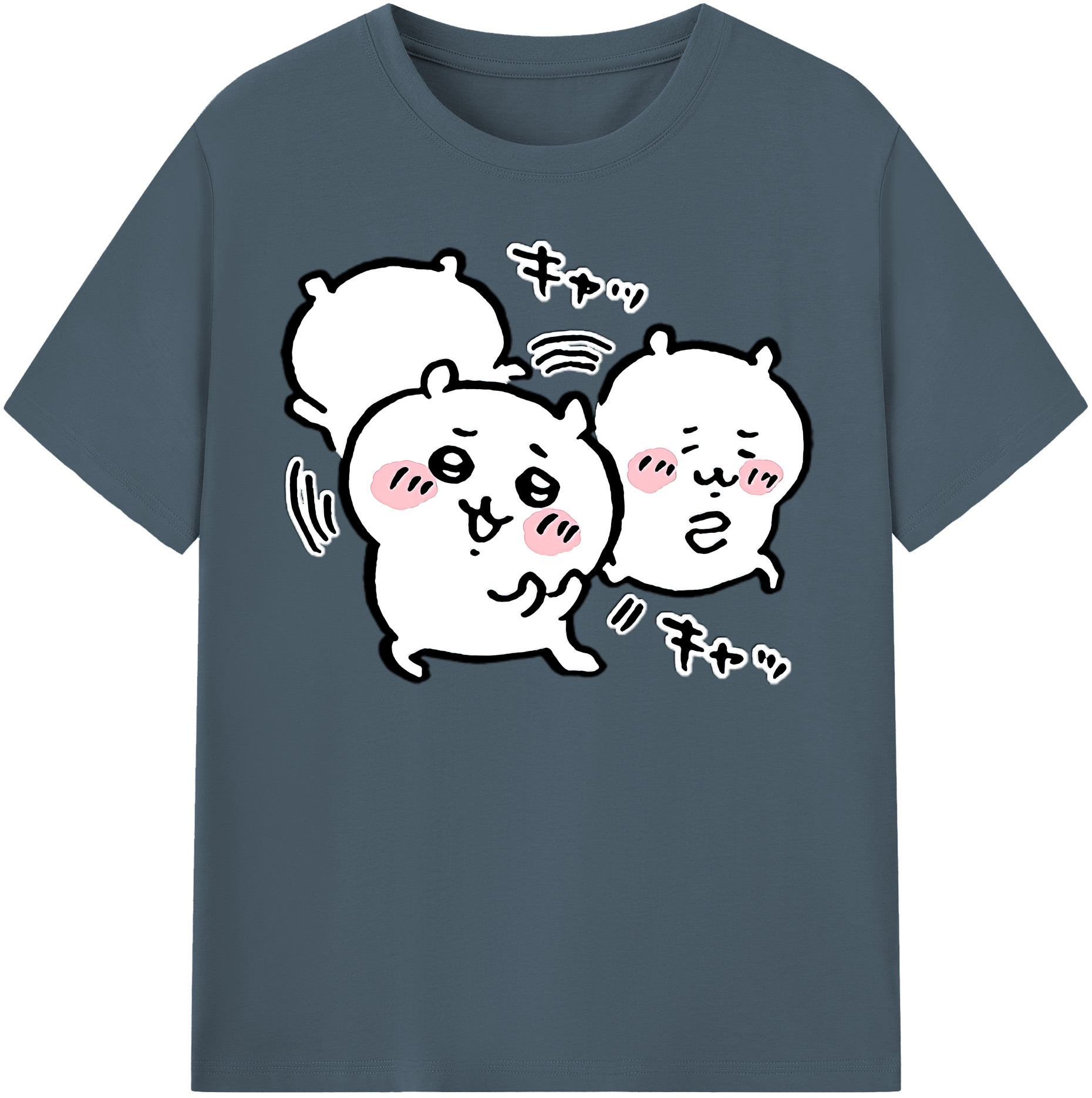 （画像用） ちいかわ ちいかわ Chii-kawa chiikawa 綿100％半袖Tシャツ（フロントプリント）